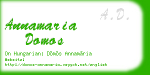 annamaria domos business card